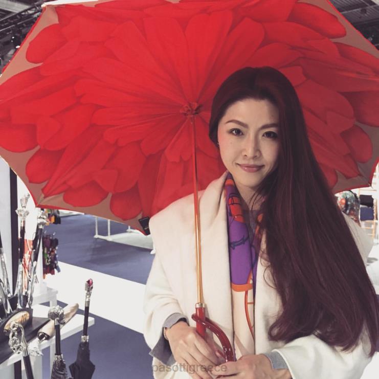 ομπρέλα | PASOTTI 189 21065-21 a - ομπρέλα με κόκκινη ντάλια διπλό ύφασμα 2N6B8331 γυναίκες